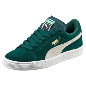 Kids Puma Suede Classic Green Shoes